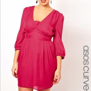 ASOS Curve tulip dress with ruched band